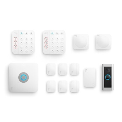 Ring Alarm Pro 13 Piece Kit with Built-in eero WiFi 6 Router and Doorbell Pro 2