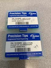 Nordson 7016908 EFD Dispensing Tip, 18 Gauge .033, 45 Degree, Green, Lot of 99pc