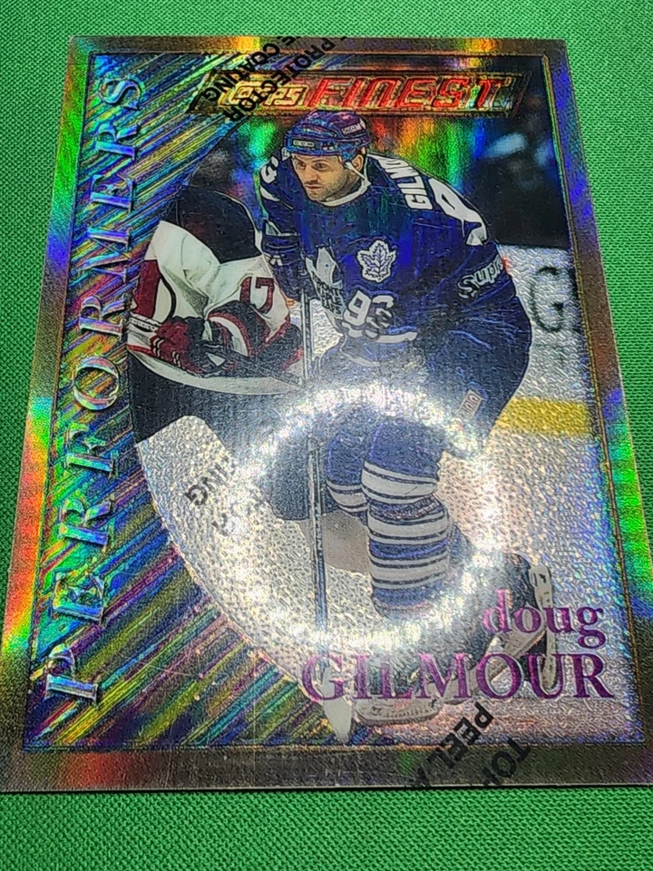 1995-96 Topps Finest #55 Gold Rare Refractor Doug Gilmour w/Peel - Image 4 of 4