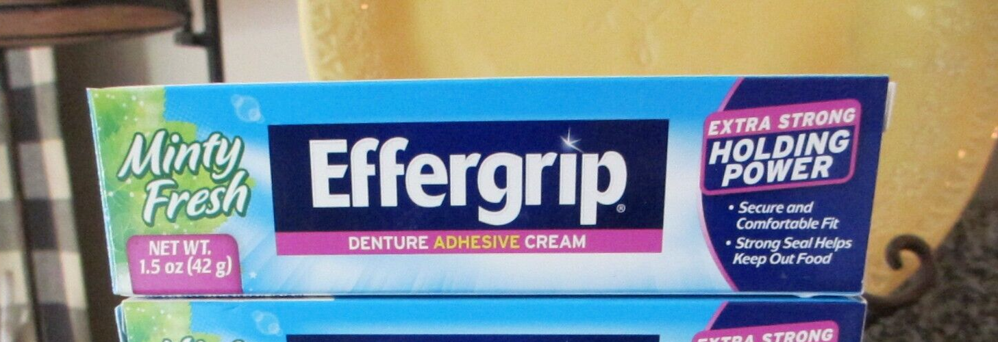 Effergrip Denture Adhesive Cream 2.5 oz for sale online eBay