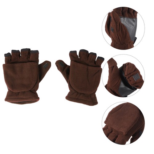 1 Paar Strick Handwärmer Winter Warm Fäustlinge Wolle Strickhandschuhe - Bild 14 von 22