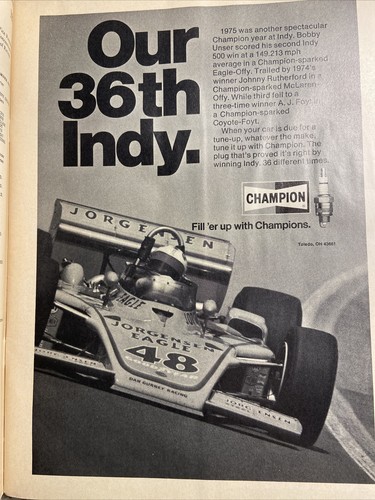 1976 Indy 500 program. AJ Foyt. Bobby Unser. - Picture 2 of 18