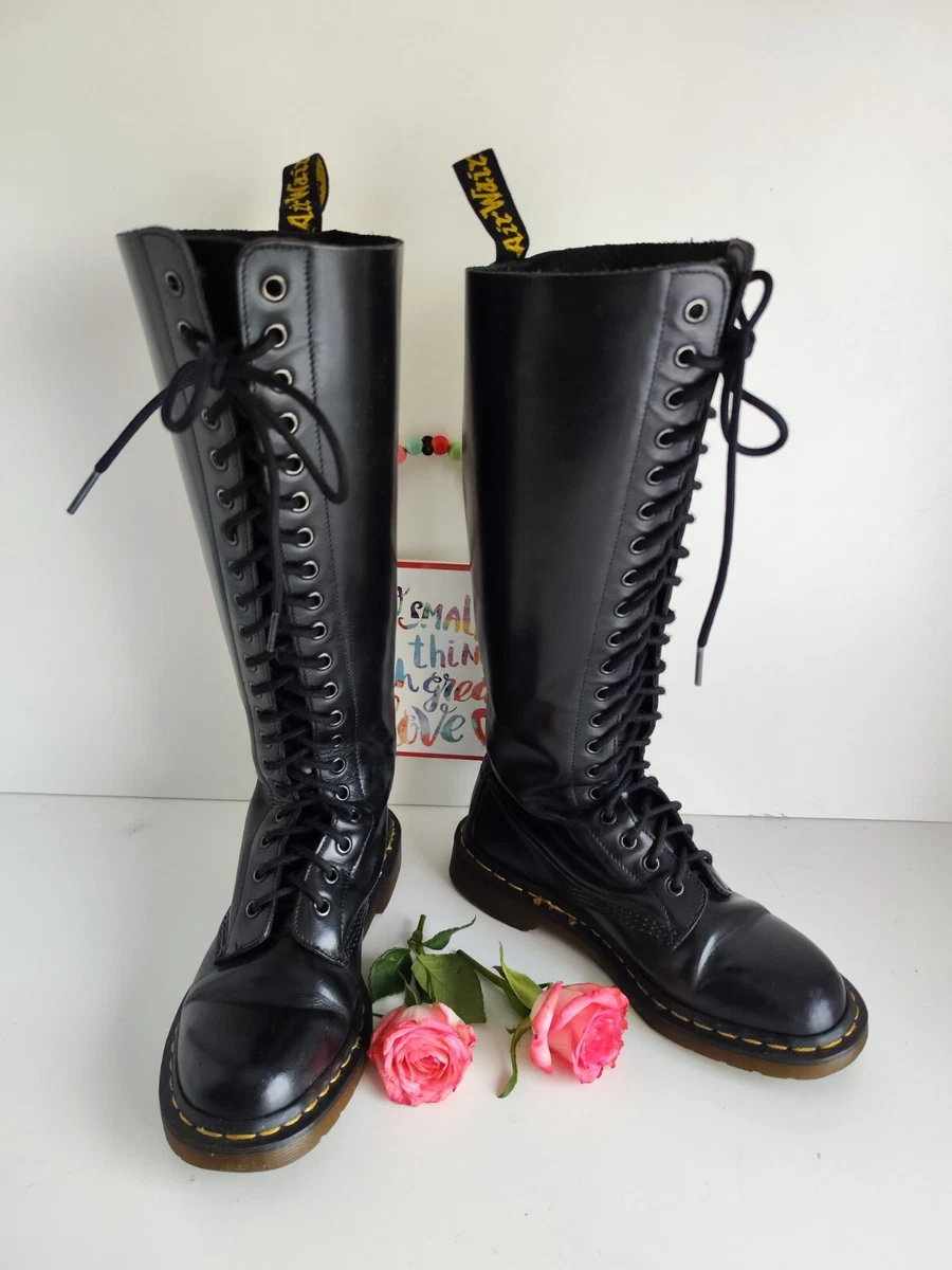 Doc martens over the knee best sale boots