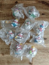 LOT 10 Figurines BOULI Bonhomme de Neige RODA VOINSON vintage 1986 Rare Neuf 