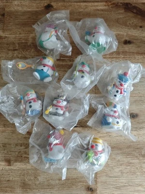 LOT 10 Figurines BOULI Bonhomme de Neige RODA VOINSON vintage 1986 Rare Neuf - Photo 1/4