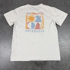 Patagonia T Shirt Womens Large White Flaws Ou...
