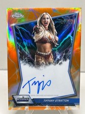 TIFFANY STRATTON 2026 TOPPS CHROME WWE AUTO ORANGE GEOMETRIC /25 #BBA-TIF