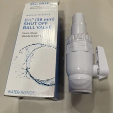 Water Trends Above Ground 2-Way Ball Valve, 1.5 in PVC Tapered Slip Connection