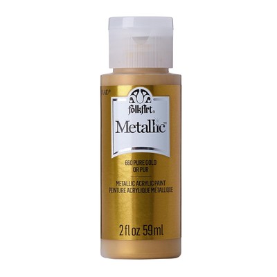 Folk Art Metallic Acrylic Paint in Assorted Colors 2 oz, 6102, Rose Gold 2 Ou...