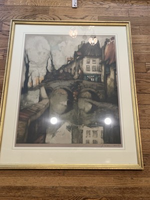 Julien Van Santen (1893-1959) Signed Numbered Original Etching Framed Large #164