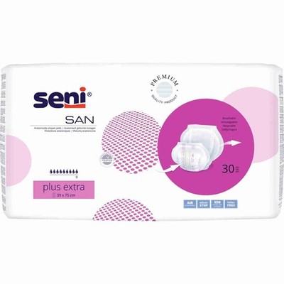 Vorlage Seni San Plus Extra   schwerste Stuhl-u. Harninkontinenz, 3500 ml