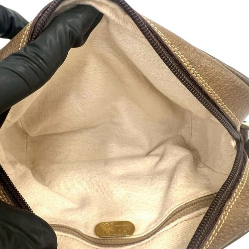 Mini sac bandoulière GUCCI ancien Gucci Plus logo motif quincaillerie cuir pochette - Photo 9/10