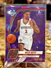 2024-25 Bowman University Chrome Sapphire Nick Boyd /100 Purple 1st #73