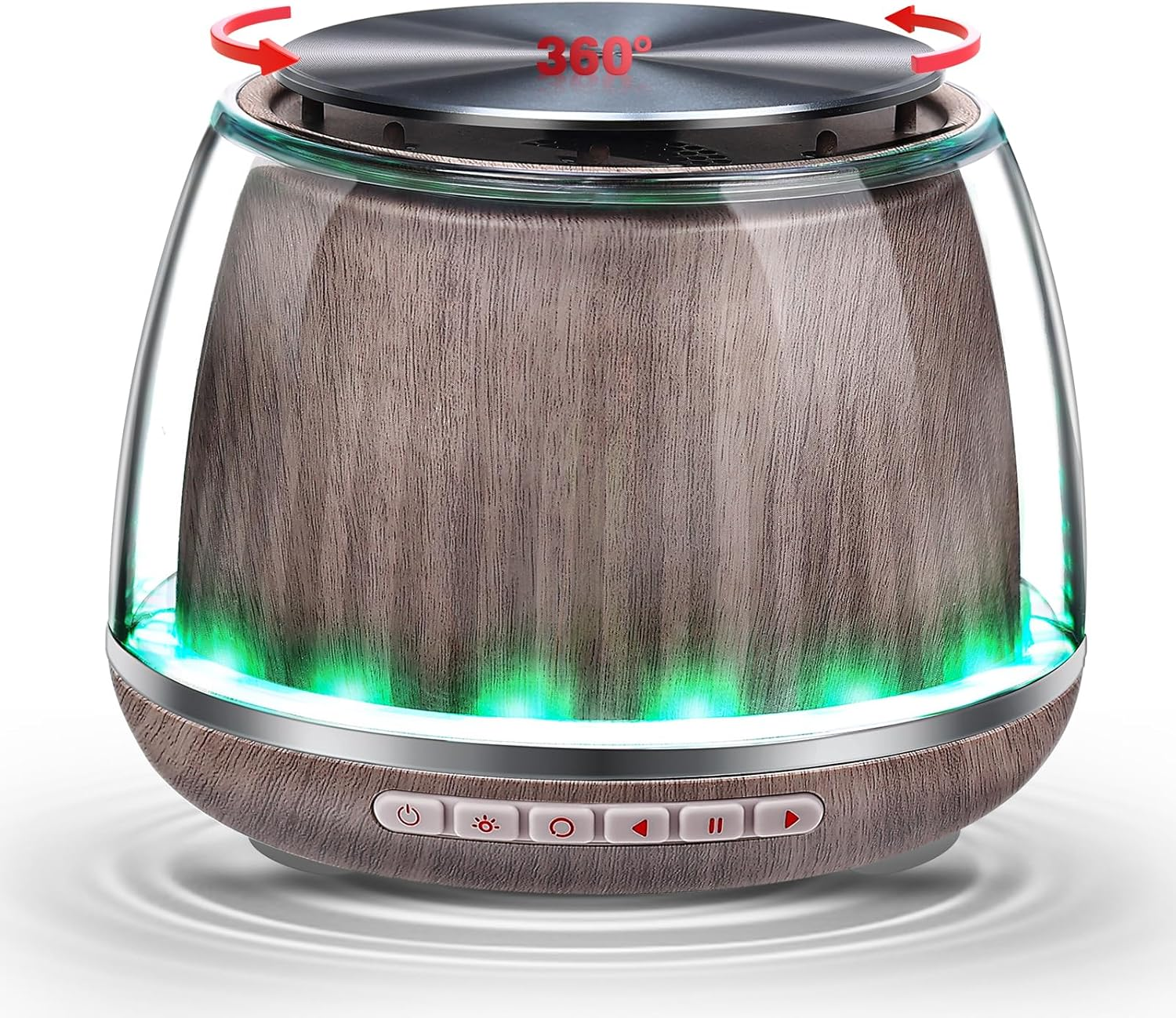 Wireless Bluetooth Speaker with 360° RGB Lights and 2600mAh Battery for 6-Hour Playtime