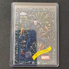 💎2025 TOPPS CHROME MARVEL SPIDER WEB REFRACTOR /399 CYCLOPS #107