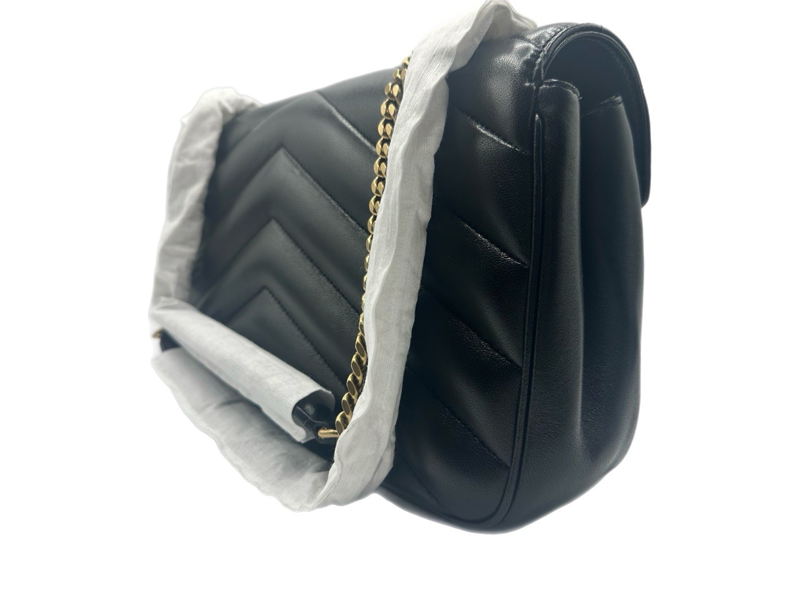 YSL SAINT LAURENT LOULOU MEDIUM IN PELLE DI AGNELLO MATELASSÉ NOIR