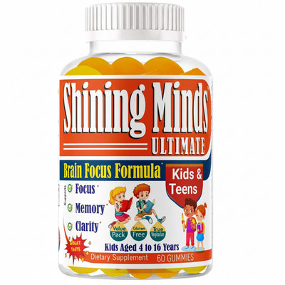 Kids Brain Booster, Focus Formula, Omega 3 6 9 +DHA Vitamin for Kid & Teens  60G