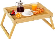 Bed Tray Table with Folding Leg Breakfast in for Eating TV Laptop