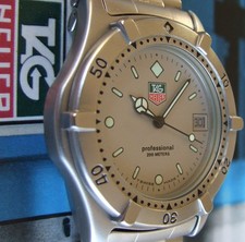 TAG HeUeR Mens ClaSSiC 1st Gen 2000 Series~Pre Aquaracer~Gray Dl~37mm~IMMACULATE 8