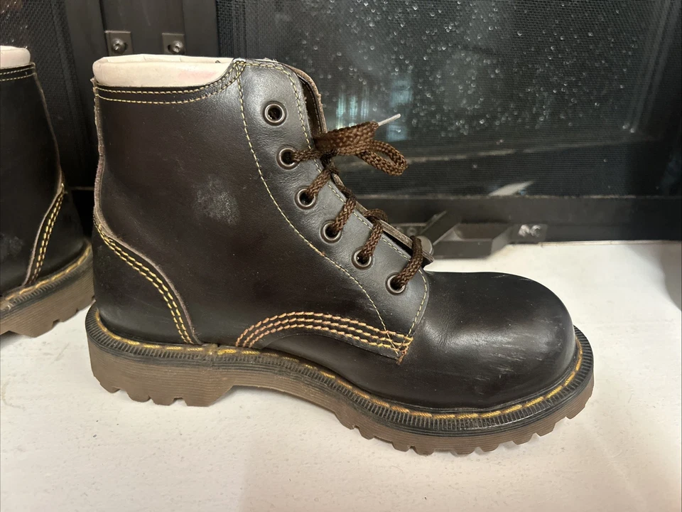 Botas Marrón Doc Dr Martens Años 90 De Colección Hechas en Inglaterra Zapatos Para Mujer 7 ¡RARAS!! Foto 2 de 4