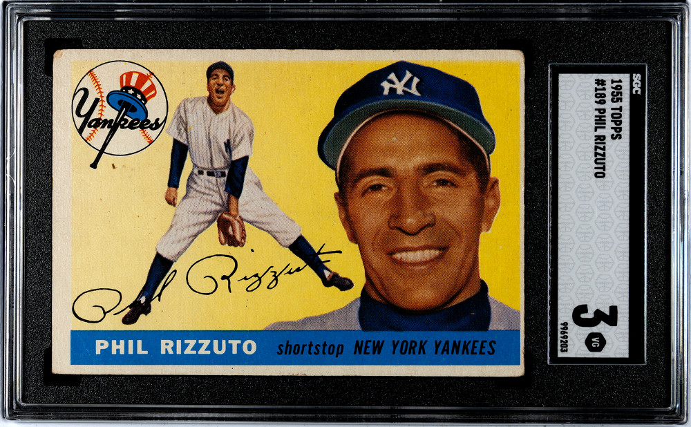 1955 Phil Rizzuto Topps #189 New York Yankees Graded SGC 3 VG