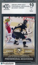 2005-06 UD Hockey Phenomenal Beginnings #9 Sidney Crosby RC Rookie BCCG 10