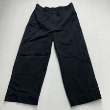 Vintage Lauren Ralph Lauren Womens Wide Leg Chino Pants Black Size 8 Cotton