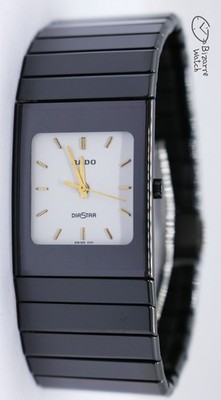 Kratzfeste Rado Ceramica Diastar 205.0295.3 Keramik weißes Zifferblatt Uhr