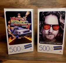 Back To The Future II & The Big Lebowski Blockbuster 500 Piece Puzzle 18×24 Lot