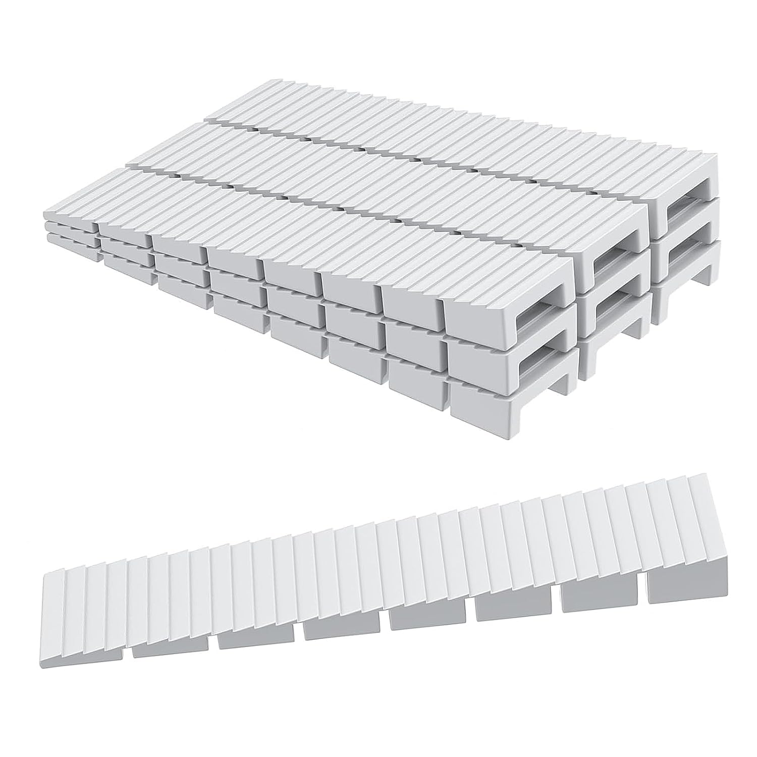 30 Pcs Furniture Levellers, Plastic Wedges, Furniture Wedges, Plastic Shims, for