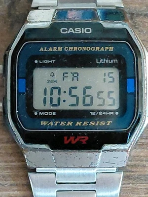 Casio A163W Digital Watch Water Resistant
