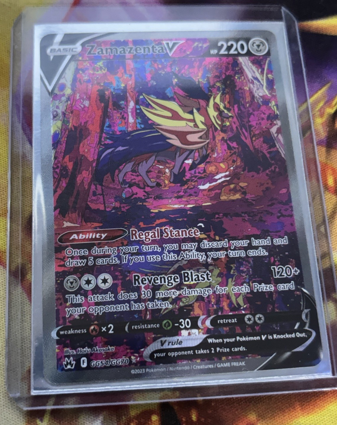 Pokémon TCG Zamazenta V Holo Ultra Rare Card Gg54 Crown Zenith Gem Mint