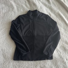 FIGS On Shift Fleece Jacket Women  s XS Full Zip Pockets Black