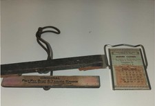 Antique Wood Hanger And Modern Cleaners Canton S.D. Mirrored Calander