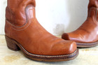 Vintage Levi's Men's Western Square Toe Brown Leather Boots Size 11 M USA 70s. — photo 8