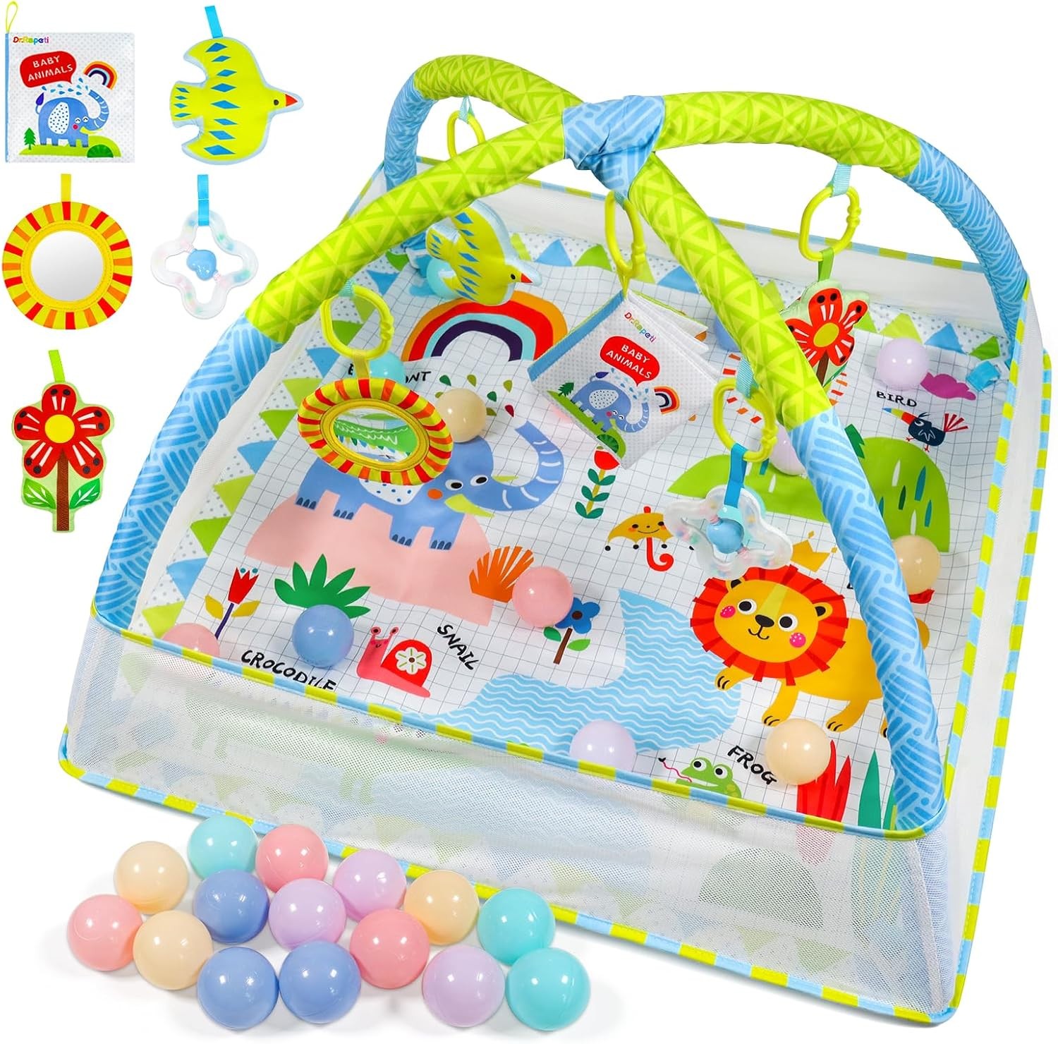 Dr.Rapeti Baby Play Mat, Activity Baby Play Gym with Arch, Playmats & Floor Gym