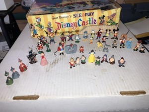 Vintage 1961 Marx Disneykins Walt Disney Castle See & Play All 39 Characters