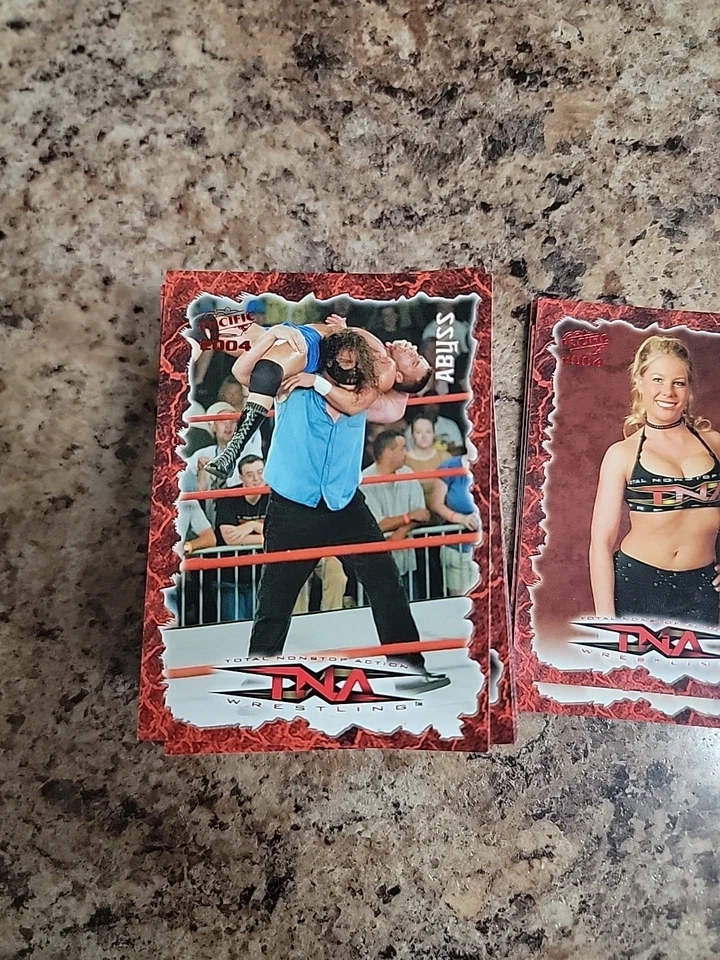 TNA WRESTLING 2004 CONJUNTO PARALELO ROJO COMPLETO 1-75 PACIFIC AJ estilos cm punk casi nuevo/m Foto 3 de 4