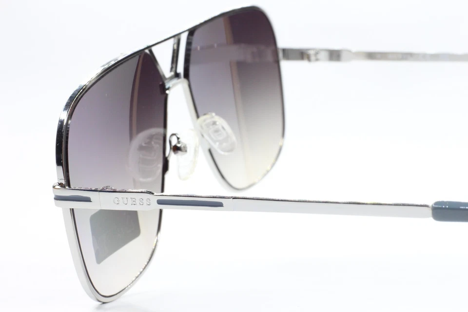 Guess GO00066 10B 银色闪光镜渐变金属豪华意大利太阳镜 — 第 4/4 张图片