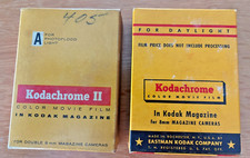 2 New Pkgs 8mm Film KodachromseA Kodachrome II A -25ft Rolls - Exp 1961 1965