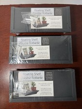 3 New Small Black Floating PVC Shelf 8.6 L x 4 D Holds 5lbs Shelves