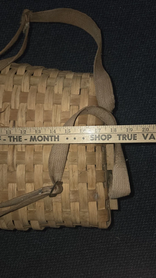 Vintage ANTIQUE Trapper Hunter Backpack Basket Split Oak Adirondack ALL ORIGINAL - Image 2 of 4
