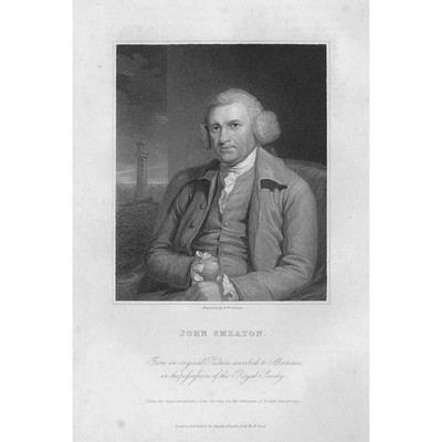 JOHN SMEATON englischer Bauingenieur antiker Druck 1833