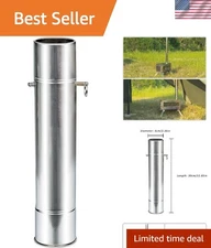 2.36'' Stainless Steel Stove Pipe with Damper - Heat-Resistant Fume Extraction