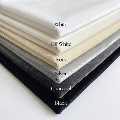 Premium 4-Way Stretch Velvet Fabric 58'' Wide - 50+ Colors - Fast US Shipping