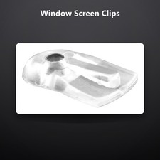Window Screen Clips, Flush, Clear Plastic 8 Pack