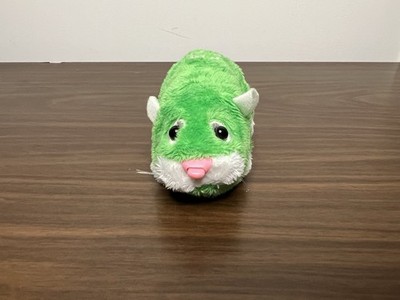 2008 Cepia Zhu Zhu Pets Green Hamster Plush Electronic Interactive Toy - Tested