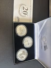 2006 $1 American Eagle 20th Anniversary 1 oz .999 3 Coin Set W/COA -