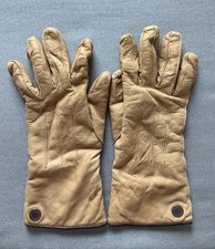 COACH Beige/ Tan LEATHER GLOVES WOMENS 100 CASHMERE LINED 100 LEATHER SIZE 6.5