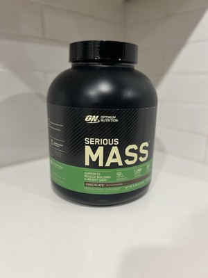 Optimum Nutrition Serious Mass Gainer Protein Powder, Chocolate, 6 lbs, 6/26